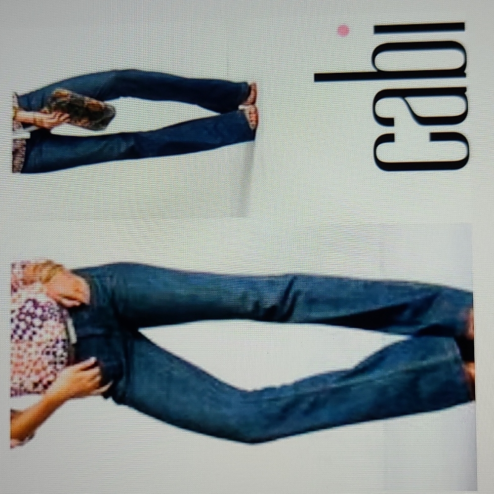 CAbi Dark Rinse Flare Leg Jeans size 6
